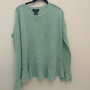 Lord & Taylor Light Green Cashmere Sweater